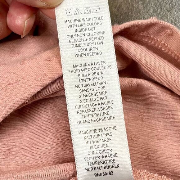 Adrianna Papell Pink Textured Long Sleeve Keyhole Back Medium - Picture 10 of 10